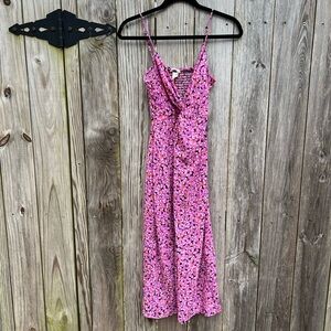 H & M Purple Pink Floral Maxi Dress Women’s XS